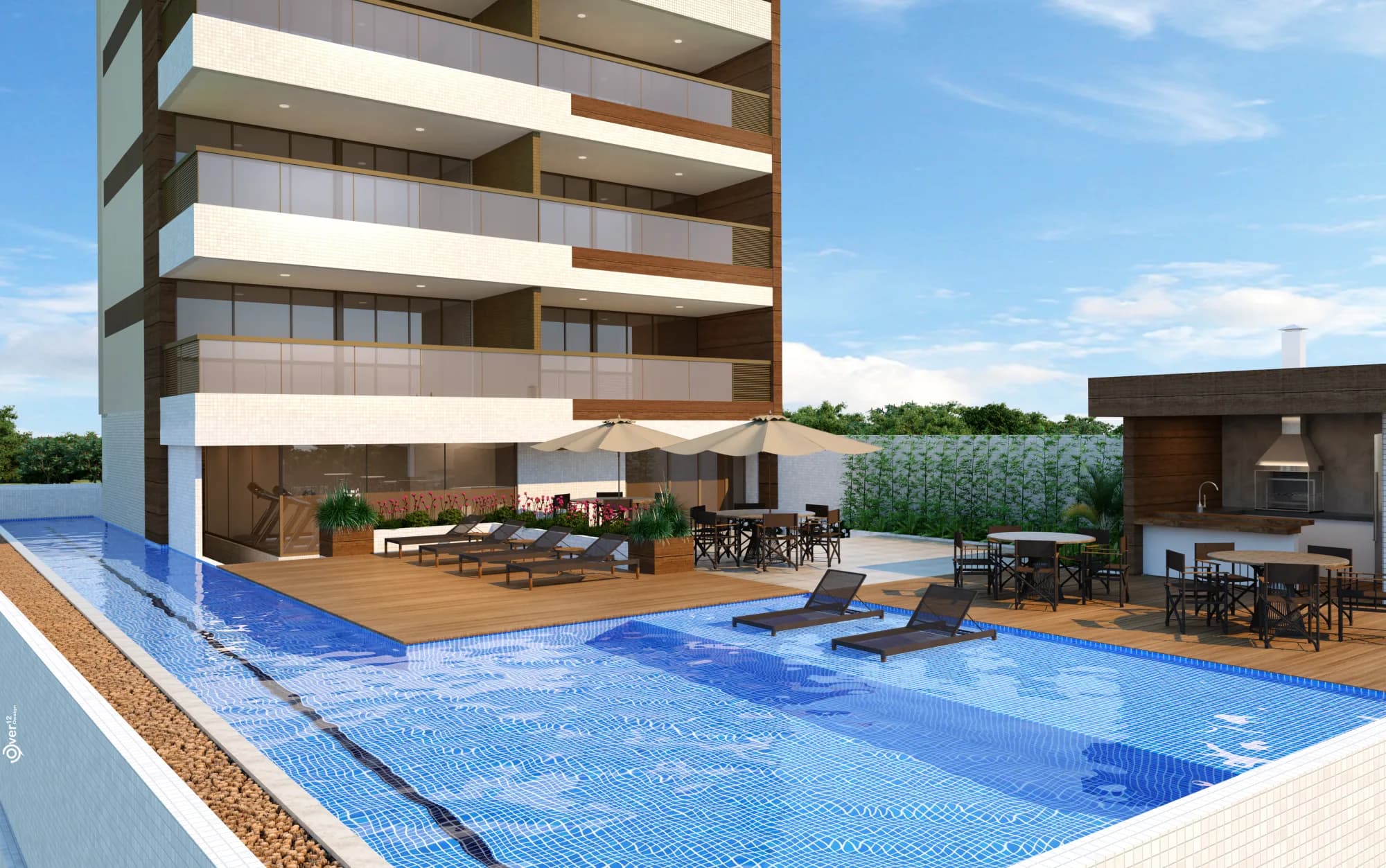 Piscina com raia de 25m do Jazz